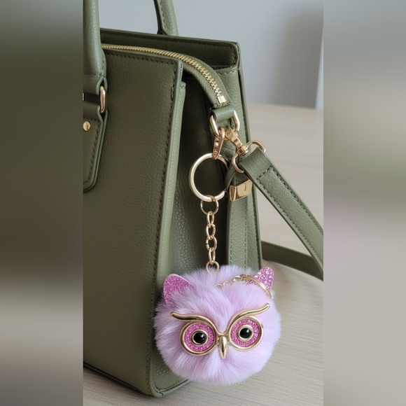 New Cute Owl Keychain with Pink and Purple Accents - Picture 1 of 7